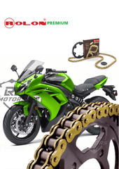 Kawasaki Ninja 650R/Versys 650 Rolon Brass chain & Sprocket Kit - LRL Motors
