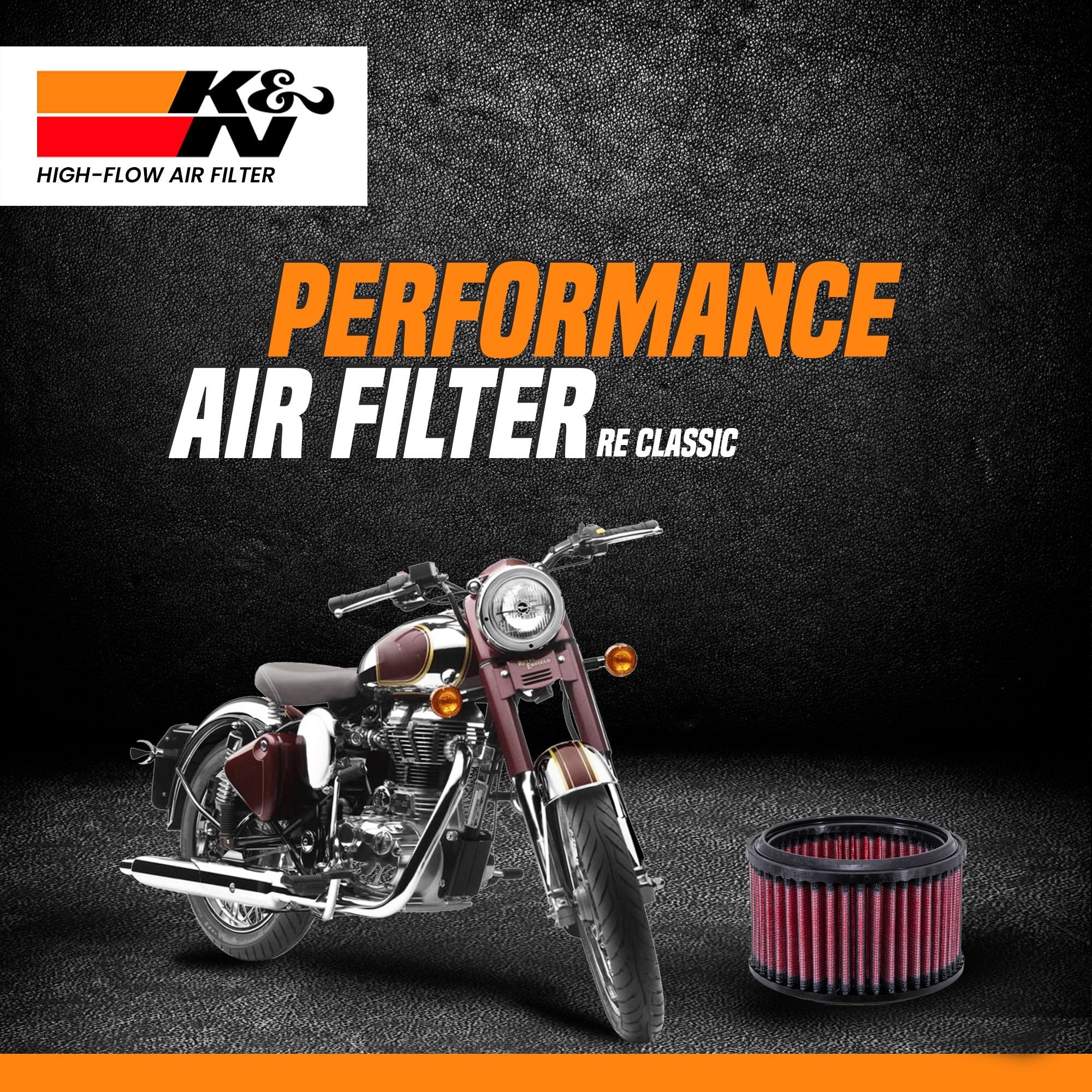 K&N Air Filter Royal Enfield Classic 350/500 - LRL Motors