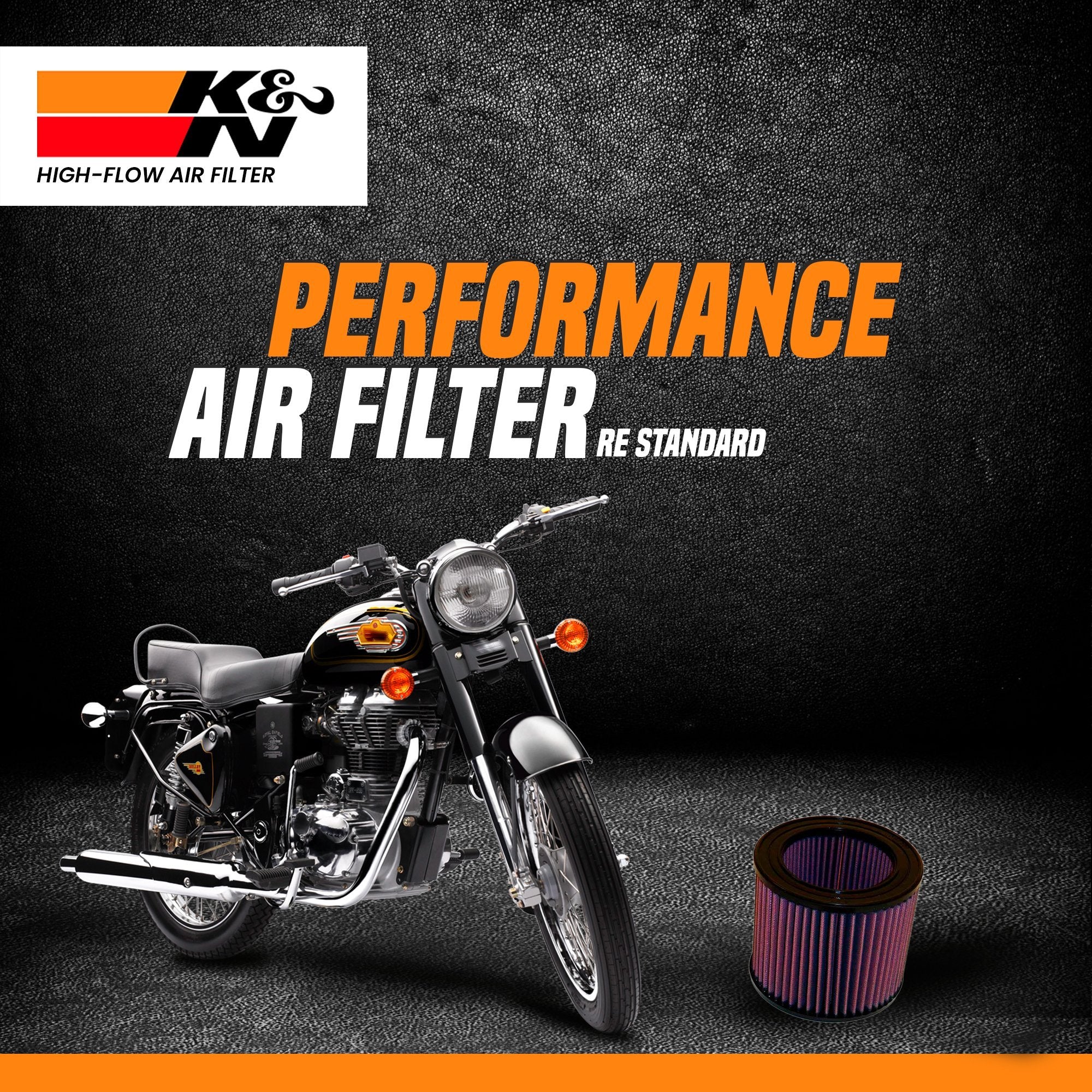 K&N Air Filter Royal Enfield Standard 350/500 - LRL Motors