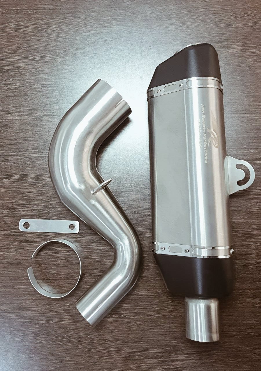 KTM Adventure 390 Red Rooster Performance Exhaust System-catalytic converter to remove - LRL Motors