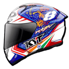 KYT NFR Rajiv Sethu 2019 Replica India Gloss White Helmet - LRL Motors
