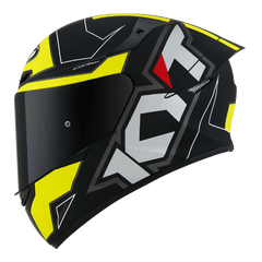 KYT TT Course Electron Matt Black/Yellow - LRL Motors