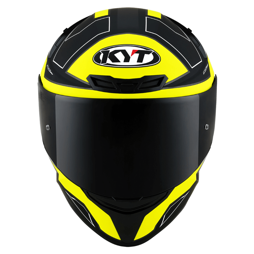 KYT TT Course Electron Matt Black/Yellow - LRL Motors