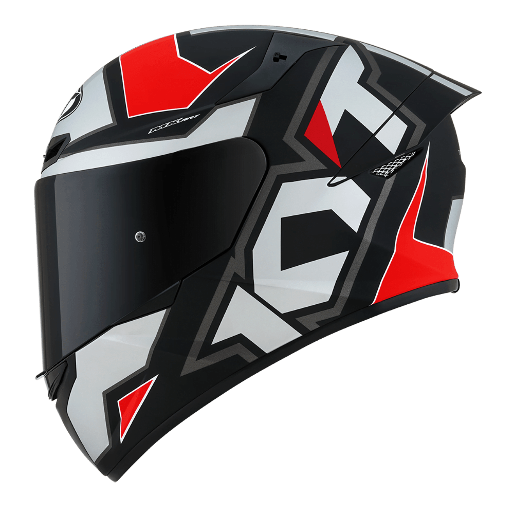 KYT TT Course Electron Matt Grey/Red - LRL Motors