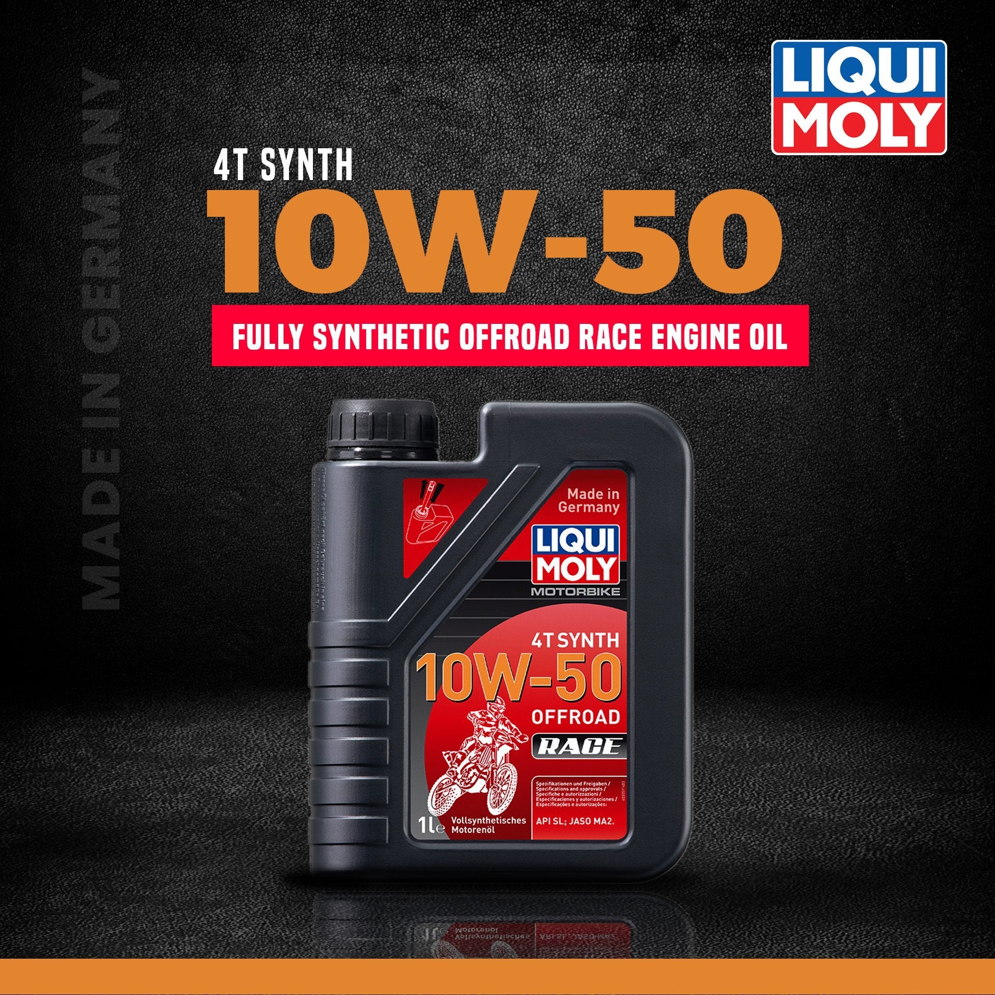 Liqui Moly 4T Offroad Race 10W50 Full Synthetic Oil (1L) - LRL Motors