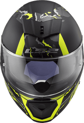 LS2 HELMATE - FF390 BREAKER FELINE MATT BLACK HI-VIS YELLOW - LRL Motors