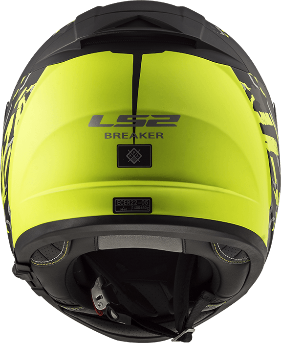 LS2 HELMATE - FF390 BREAKER FELINE MATT BLACK HI-VIS YELLOW - LRL Motors