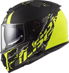 LS2 HELMATE - FF390 BREAKER FELINE MATT BLACK HI-VIS YELLOW - LRL Motors