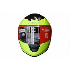 LS2 HELMET - FF320 FLAUX BLACK NEON YELLOW HELMETS - LRL Motors