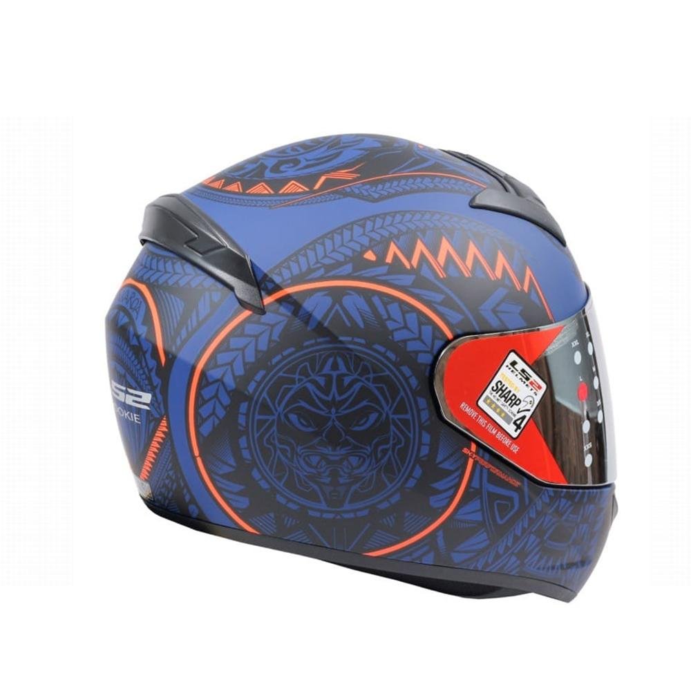 LS2 HELMET FF352 TAKAROA MATT BLACK BLUE ORANGE - LRL Motors