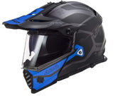 LS2 HELMET - MX436 PIONEER EVO COBRA BLACK GREY BLUE MATT - LRL Motors