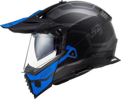 LS2 HELMET - MX436 PIONEER EVO COBRA BLACK GREY BLUE MATT - LRL Motors
