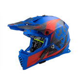 LS2 Helmet MX437 Fast Evo Alpha Blue Red Black Matt - LRL Motors