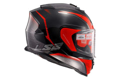 LST HELMETS - FF800 STORM CLASSY BLACK RED GLOSS HELMET - LRL Motors