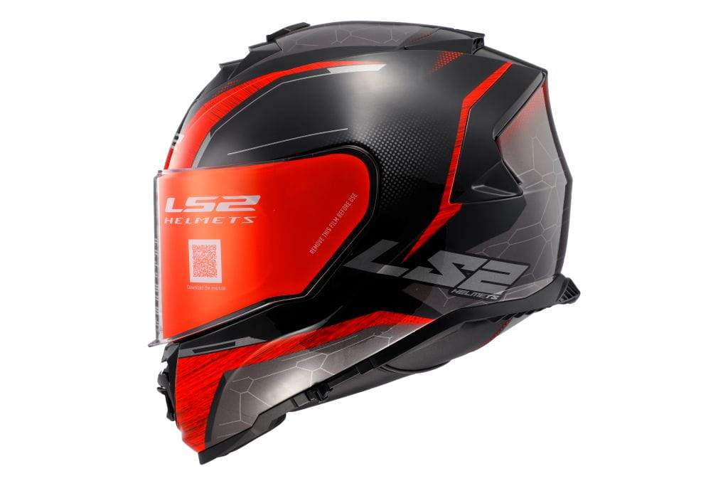 LST HELMETS - FF800 STORM CLASSY BLACK RED GLOSS HELMET - LRL Motors