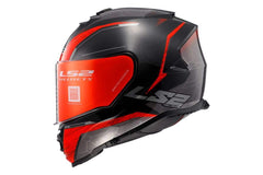 LST HELMETS - FF800 STORM CLASSY BLACK RED GLOSS HELMET - LRL Motors
