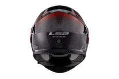 LST HELMETS - FF800 STORM CLASSY BLACK RED GLOSS HELMET - LRL Motors