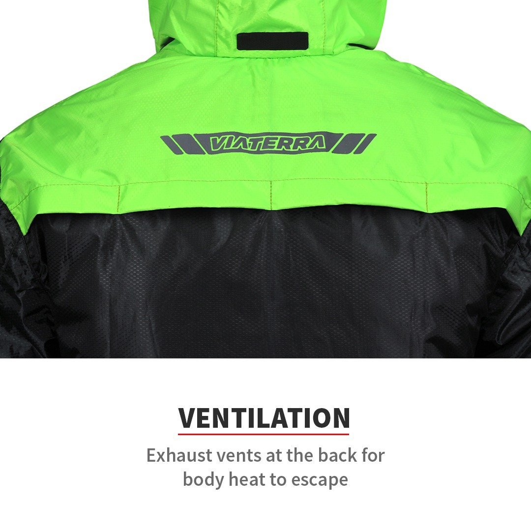 M200 RAIN JACKET – PRO(BLACK/GREEN) - LRL Motors