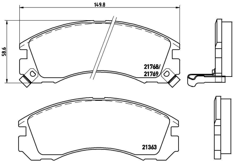 Mitsubishi Pajero Classic Brembo 54017 Front brake pads - LRL Motors