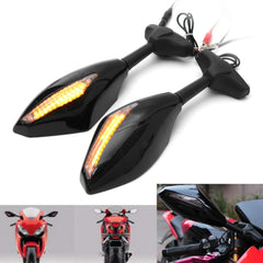 Motorcycle Mirrors with LED Indicator Motorbike - LRL Motors