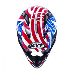 OFF ROAD HELMET KYT STRIKE EAGLE PATRIOT BLUE / RED - LRL Motors