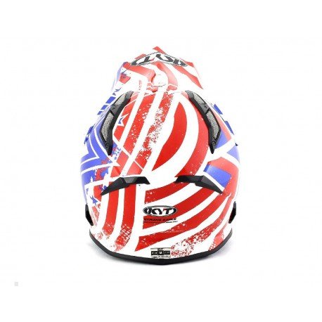 OFF ROAD HELMET KYT STRIKE EAGLE PATRIOT BLUE / RED - LRL Motors