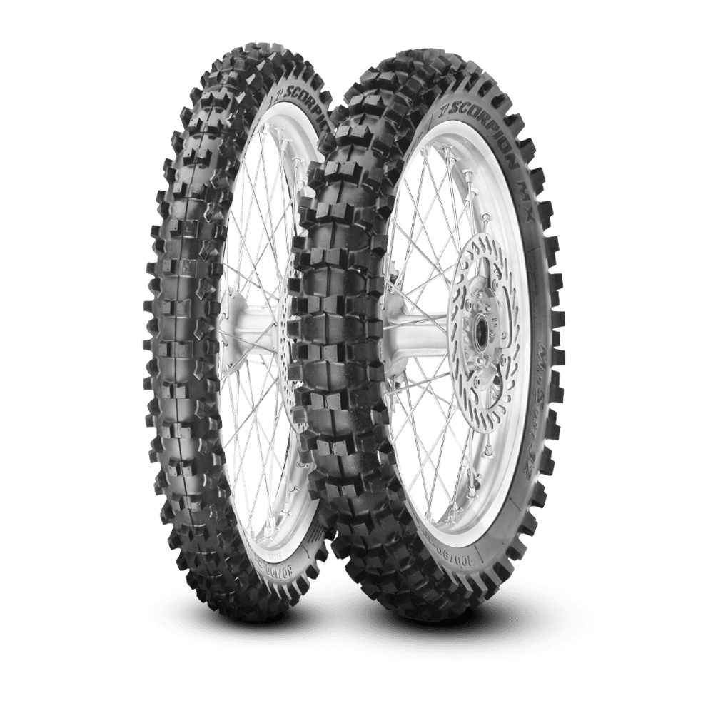 PIRELLI SCORPION MX 32 NHS 100/90-19 (Requires Tube) 57 M Rear Two-Wheeler Tyre - LRL Motors