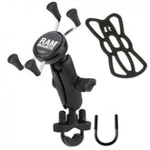 RAM Handlebar Rail Mount with Zinc Coated U-Bolt Base and Universal RAM® X-Grip® Phone Cradle - LRL Motors