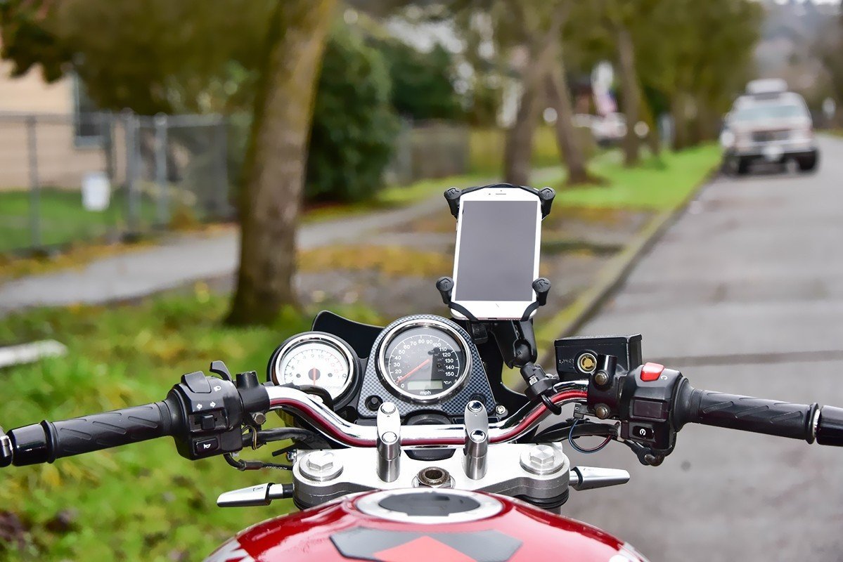 RAM Handlebar U-Bolt Mount with Universal RAM® X-Grip® Large Phone/Phablet Cradle - LRL Motors