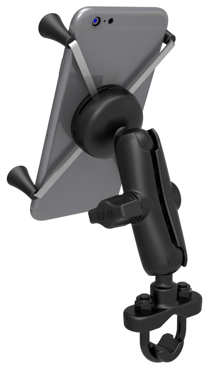 RAM Handlebar U-Bolt Mount with Universal RAM® X-Grip® Large Phone/Phablet Cradle - LRL Motors