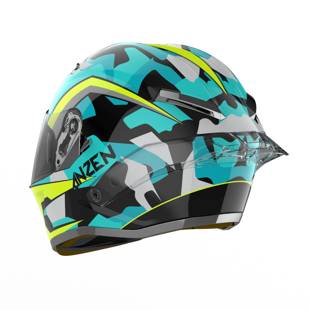 Ridex titanium anzen glossy helmet - LRL Motors