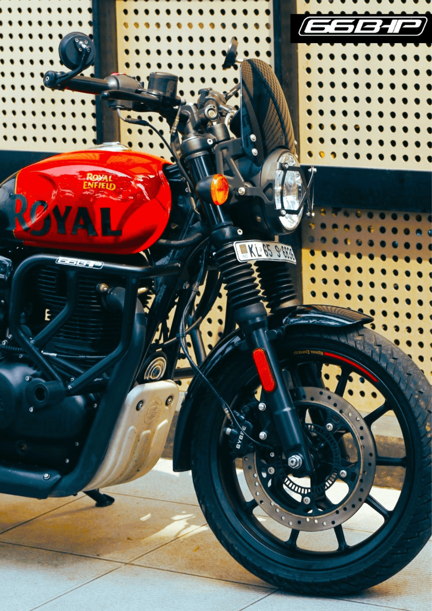 Royal Enfield Hunter 350 Crash Guard with Slider by 66Bhp - LRL Motors