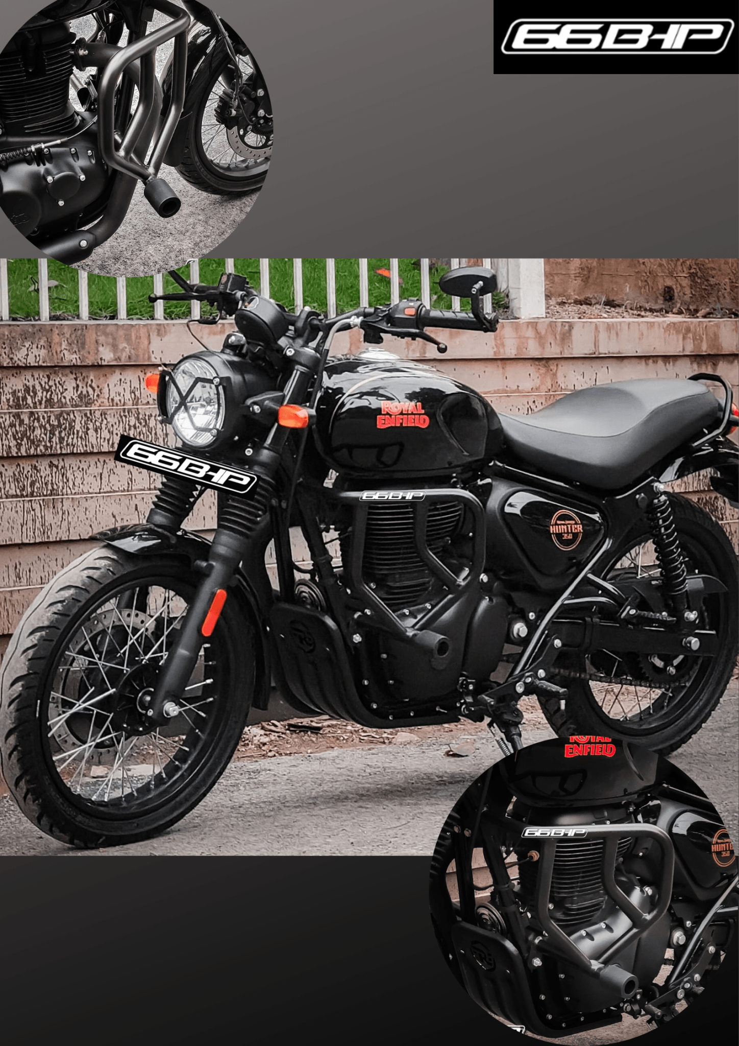 Royal Enfield Hunter 350 Maxima Crash Guard - LRL Motors