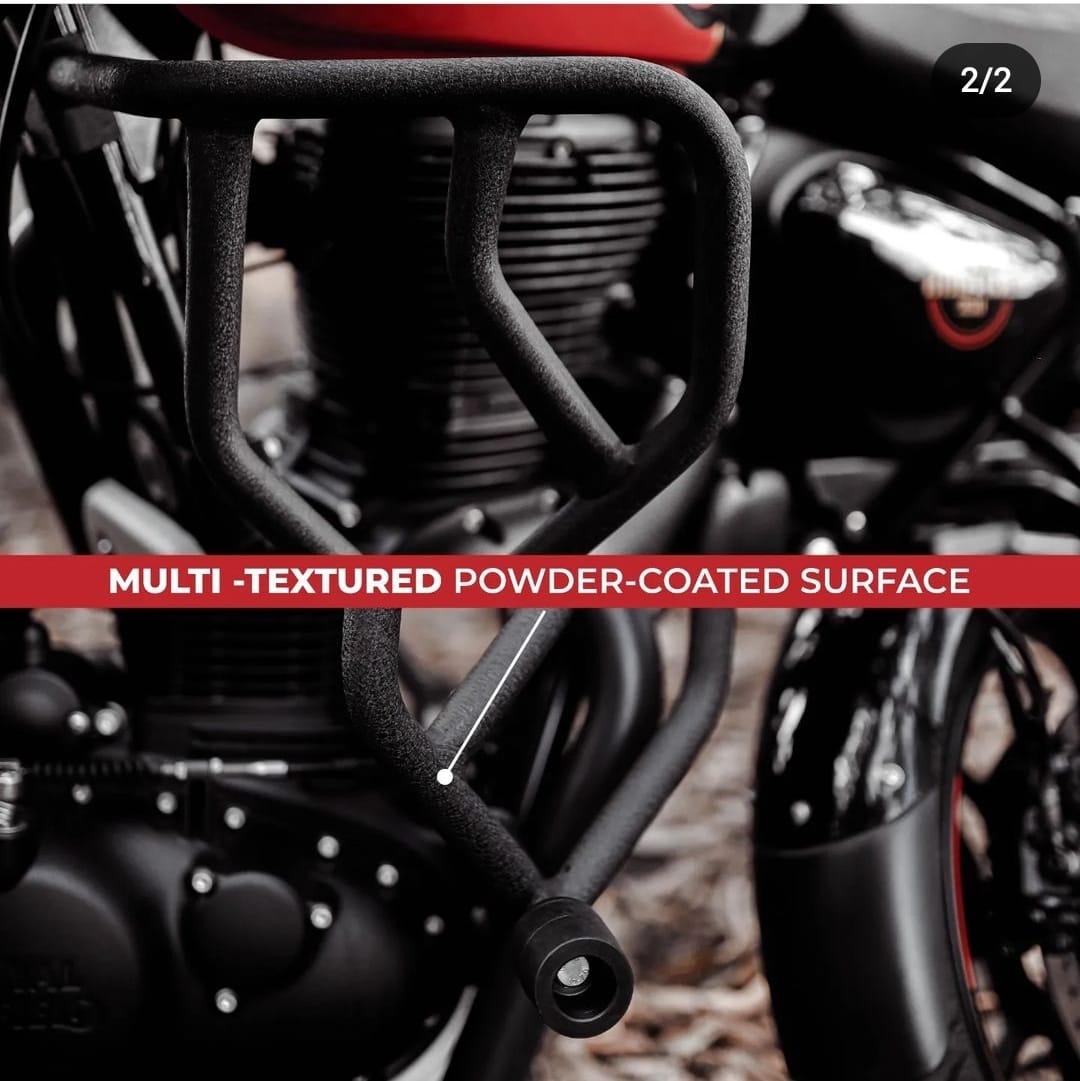 Royal Enfield Hunter 350 Maxima Crash Guard with Slider by 66Bhp - LRL Motors