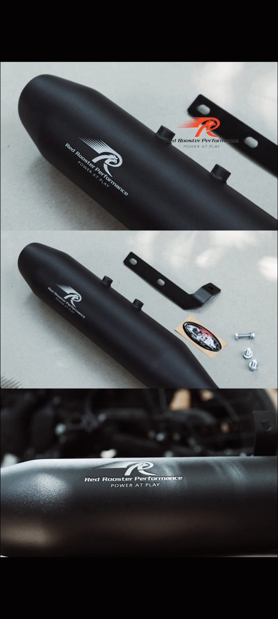 Royal Enfield Hunter 350 Red Rooster Performance Rumbler Max Exhaust - LRL Motors