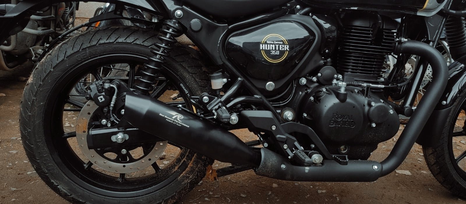 Royal Enfield Hunter 350 Red Rooster Performance Rumbler Max Exhaust - LRL Motors