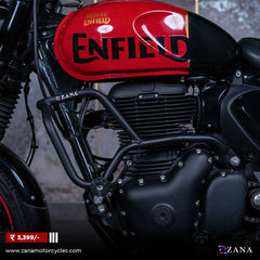 Royal Enfield Hunter 350 Zana Crash guard with slider Black - LRL Motors