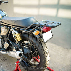 Royal Enfield Interceptor/ GT 650 Top rack with plate W-1 compatible with pillion back rest - LRL Motors