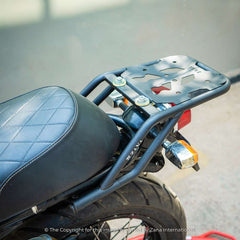 Royal Enfield Interceptor/ GT 650 Top rack with plate W-1 compatible with pillion back rest - LRL Motors