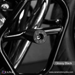 Royal Enfield Interceptor/ GT 650 Zana Crashguard with slider Glossy black - LRL Motors