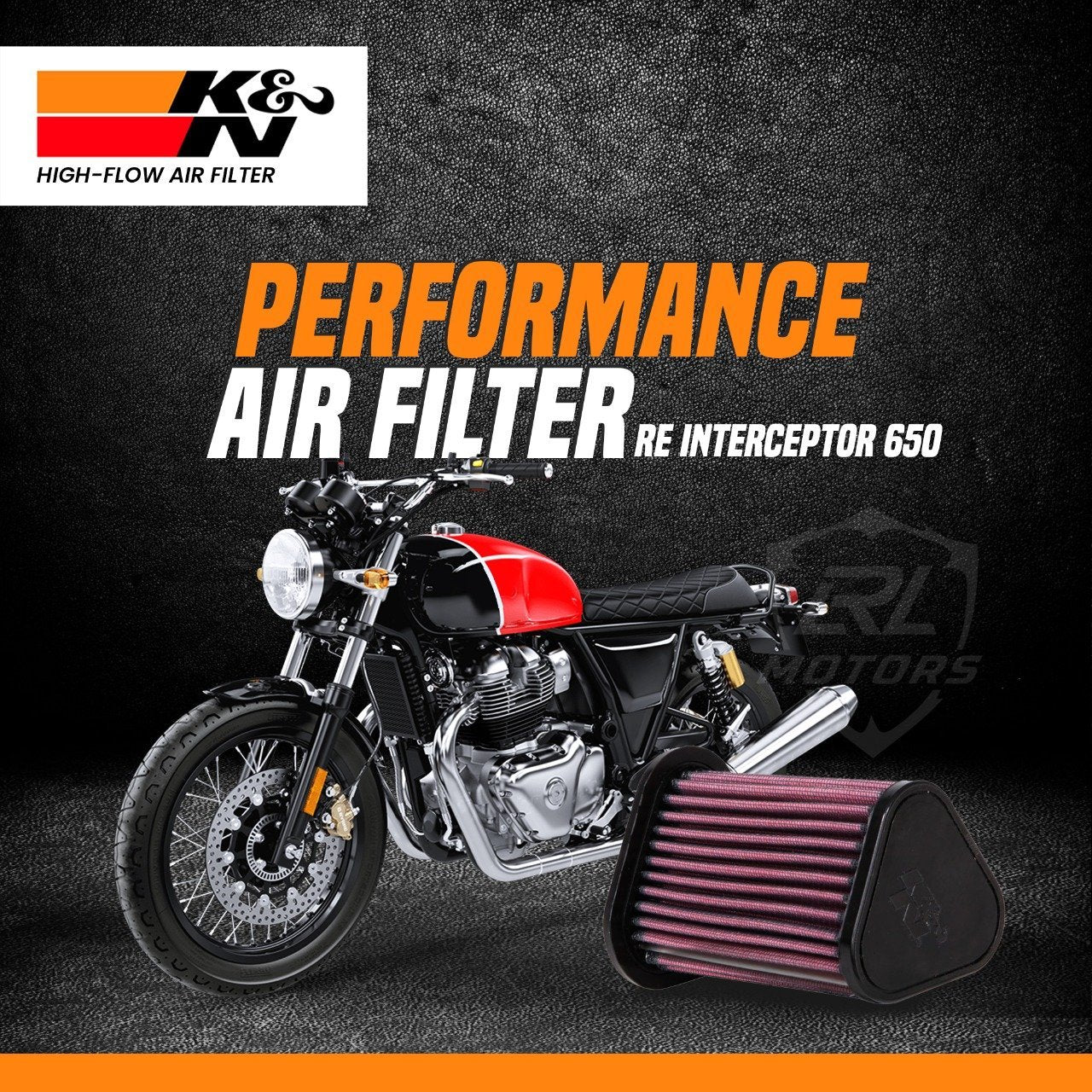 Royal Enfield Interceptor K&N Air Filter - LRL Motors