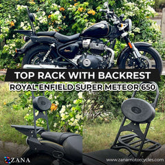 Royal Enfield Super Meteor 650 Zana Back Carrier with adjustable pillion back rest - LRL Motors