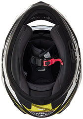 SMK HELMET - Twister Logo Full Face Helmet With Pinlock Fitted Clear Visor (MA241/Matt Black, Fluorescent Yellow and White,) - LRL Motors