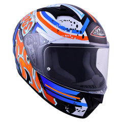 SMK HELMETS - Stellar Graffiti Black Red Orange Gloss (GL237) Helmet - LRL Motors