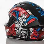 SMK Helmets – Stellar – Samurai – Matt black Red – Pinlock Anti Fog Lens Fitted Single Clear Visor Full Face Helmet – MA253 - LRL Motors