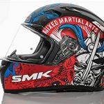 SMK Helmets – Stellar – Samurai – Matt black Red – Pinlock Anti Fog Lens Fitted Single Clear Visor Full Face Helmet – MA253 - LRL Motors