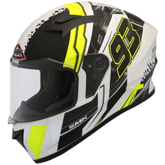 SMK Stellar 93 Swank Matt White black Yellow (MA124) - LRL Motors