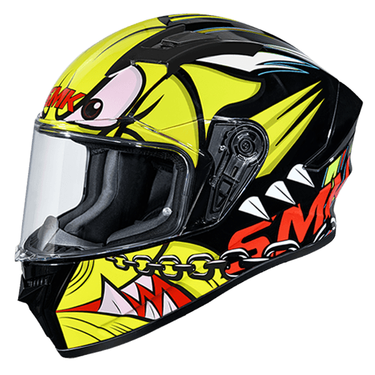 SMK Stellar Monster Black Yellow Red Gloss (GL243) Helmet - LRL Motors