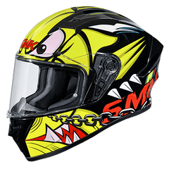 SMK Stellar Monster Black Yellow Red Gloss (GL243) Helmet - LRL Motors