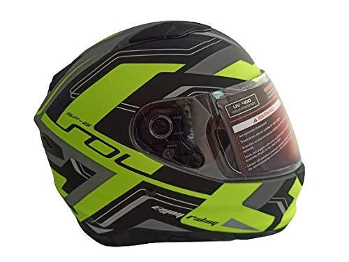 SOL HELMET - SF-6 AURUM MATT GRAY/FLUROESCENT YELLOW - LRL Motors